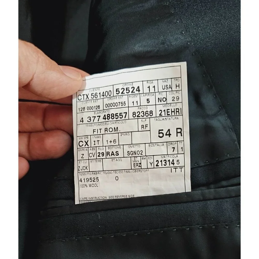 Ermenegildo Zegna MR. SID All Season Twill black wool blazer size EU54R US44R - Picture 7 of 9